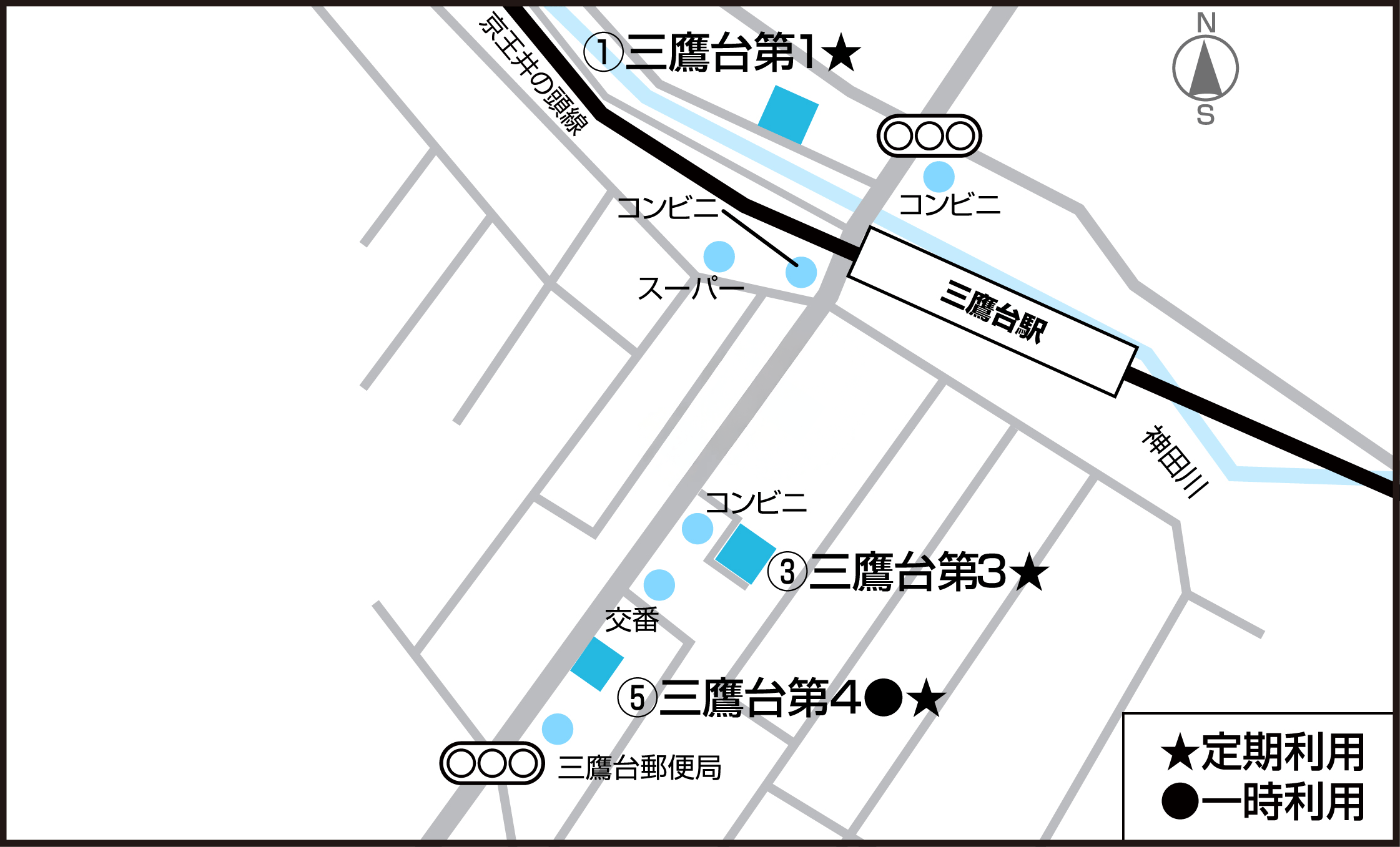 三鷹台駅周辺駐輪場
