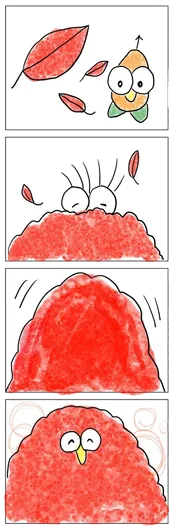 ずんどこたろう『おちばでもふもふ』